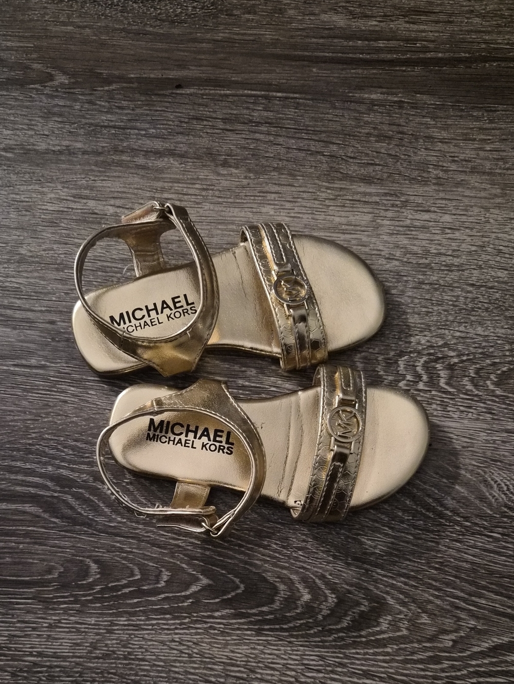 MICHAEL Michael Kors Metallic Gold Toddler Sandals